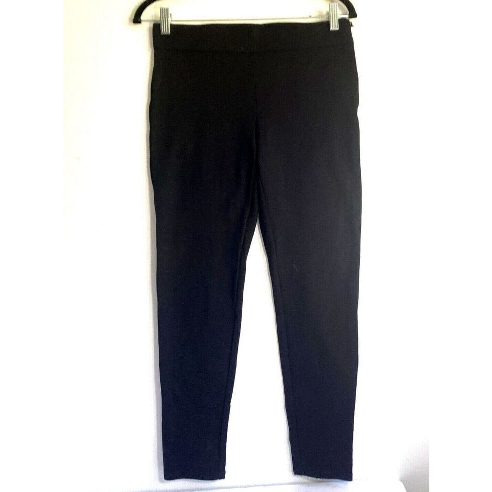 Ann Taylor Black Dress Pant Size 4 Skinny Fit Straight Leg Smooth Flat Front